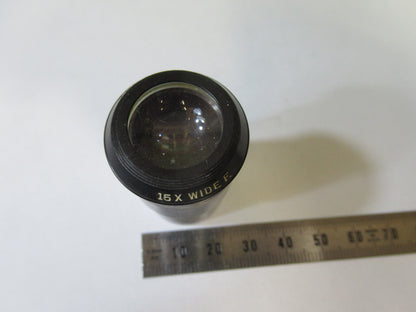 ANTIQUE BAUSCH LOMB 15X WF EYEPIECE LENS MICROSCOPE PART AS PICTURED #22-A-71