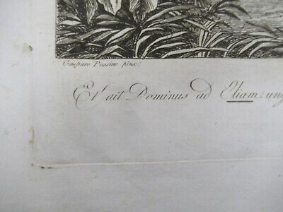 ANTIQUE ETCHING ITALIA ROME CIRCA 1810 GASPARD DUGHET PIETRO PARBONI AS PIC iii