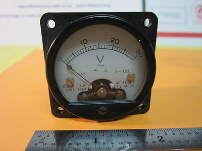 Voltmeter Gauge Dial from 1959 Vintage Voltage Meter