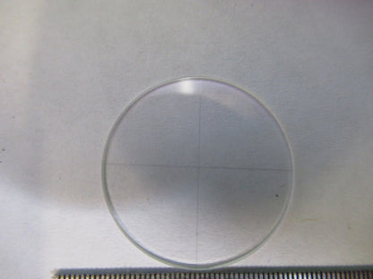 OPTICAL GLASS RETICLE CROSSHAIR PATTERN MICROSCOPE PART AS PICTURED U8-A-65