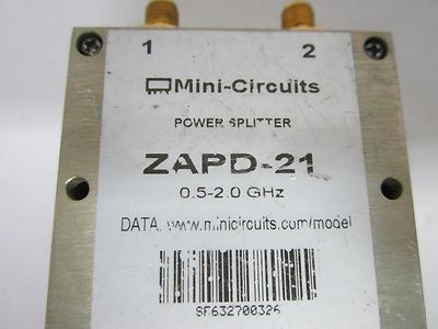 MINI CIRCUITS ZAPD-21 POWER SPLITTER 2GHz RF MICROWAVE FREQUENCY AS IS BIN#J4-29