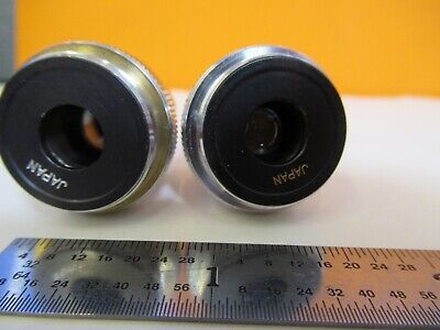 LOT 2 EA OBJECTIVE 10X 5X JAPAN OPTICS MICROSCOPE PART as pictured &A4-FT-94