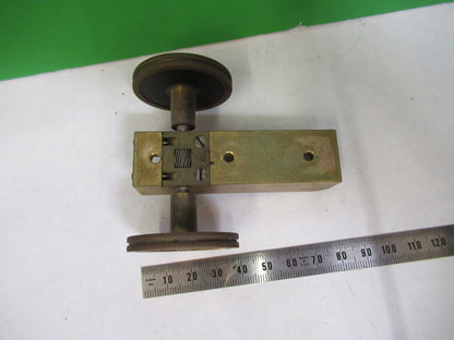 ANTIQUE BRASS BAUSCH LOMB KNOBS + FRAME  MICROSCOPE PART AS PICTURED X2-A-97
