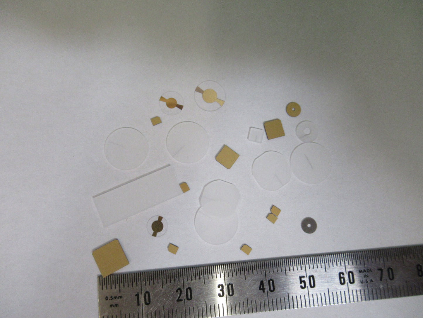 Lot Blanks Piezoelectric Quartz Crystal X-y-cut Gold Coated Piezo Sensor