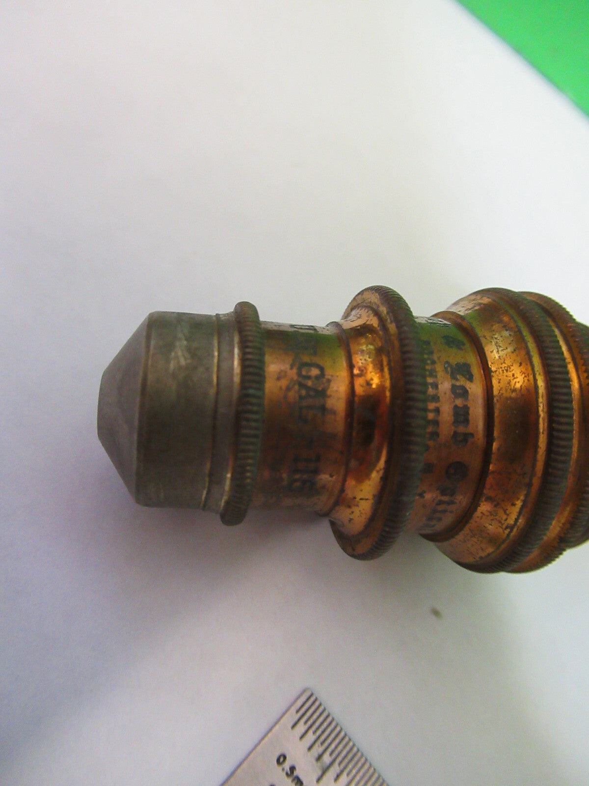 ANTIQUE BRASS 1.9mm OBJECTIVE BAUSCH LOMB MICROSCOPE PART AS PICTURED X6-A-51