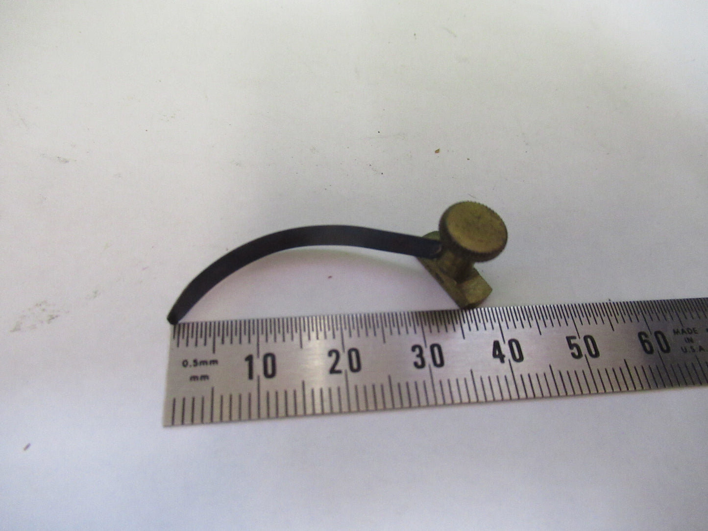 Antique Brass England Rj Beck Clip Stage Microscope Part