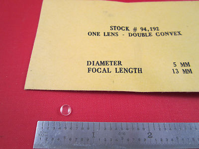Optical Lens Double Convex Diameter 5 mm Focal Length 13 mm Laser Optics