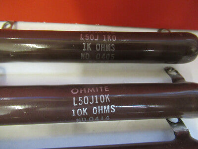 LOT POWER RESISTOR TUBULAR OHMITE 50W AS PICTURED &A7-B-03
