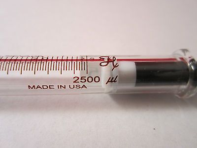 HAMILTON GLASS SYRINGE 2.5 ml GAS CHROMATOGRAPHY BIN#1C