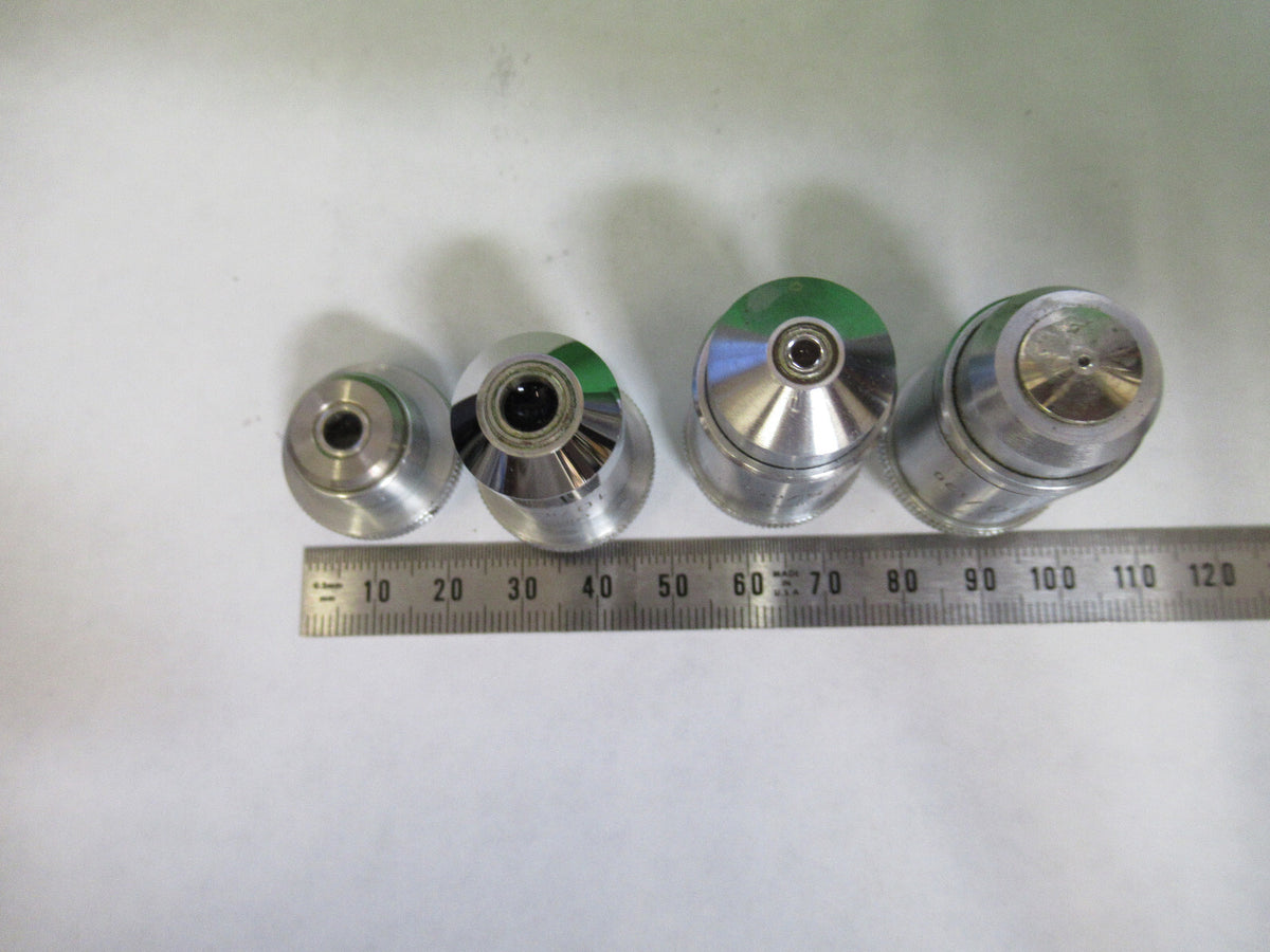Lot Ernst Leitz Germany Objective 3.5X 10X 45X 100X Microscope Part