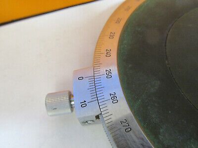 ANTIQUE LEITZ WETZLAR ROTABLE POLARIZATION MICROSCOPE STAGE AS PICTURED #P4-B-14