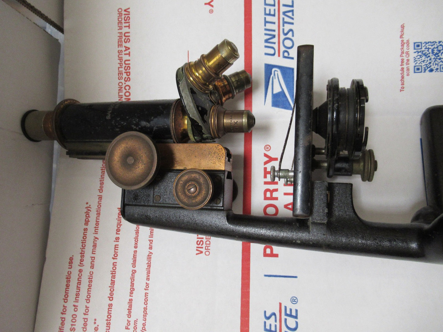 WEIRD RARE ANTIQUE BAUSCH LOMB MICROSCOPE with foldable legs AS PICTURED LOB