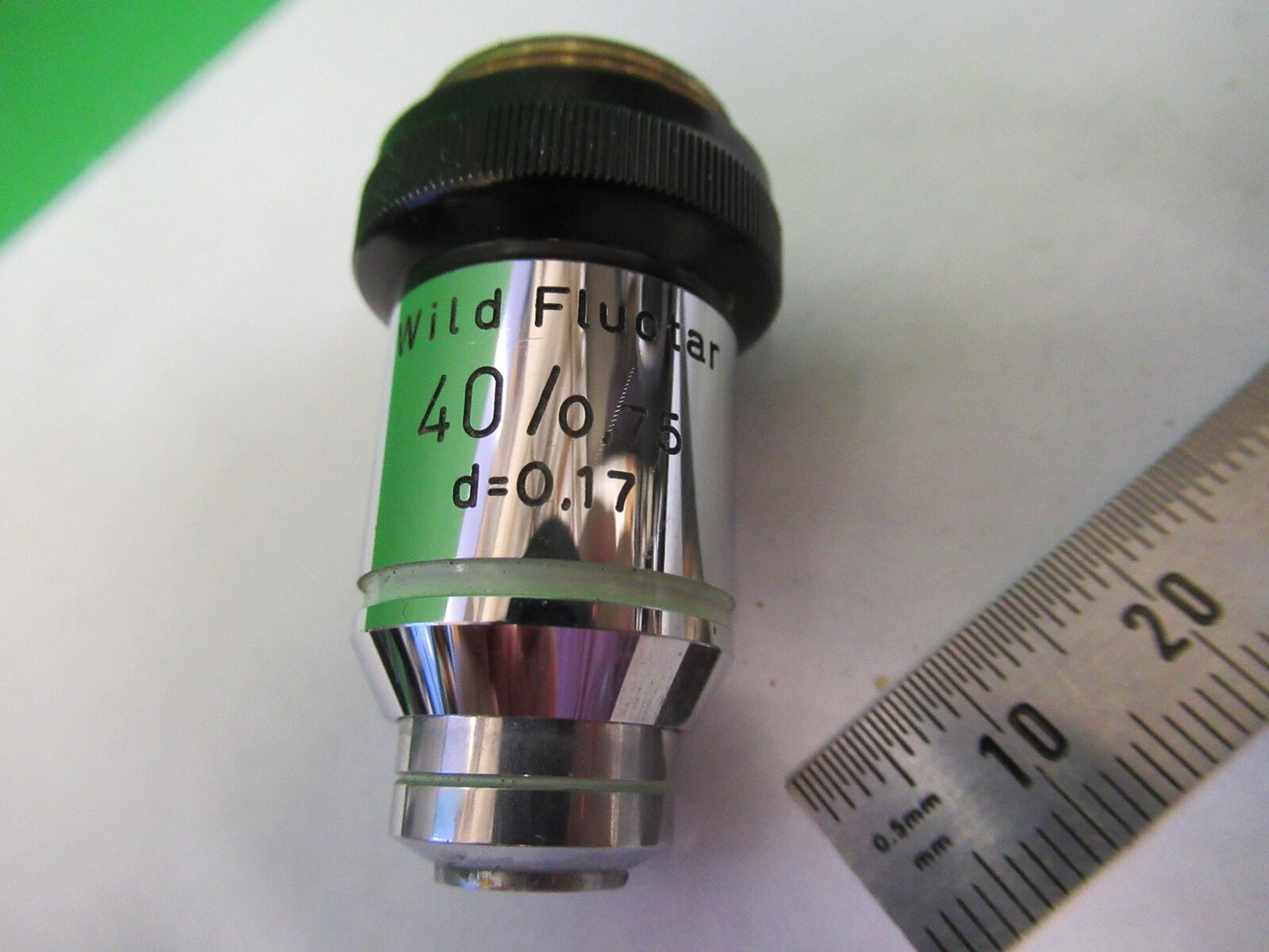 WILD HEERBRUGG SWISS FLUOTAR OBJECTIVE 40X MICROSCOPE PART AS PICTURED W4-B-17