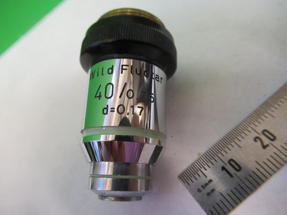 WILD HEERBRUGG SWISS FLUOTAR OBJECTIVE 40X MICROSCOPE PART AS PICTURED W4-B-17