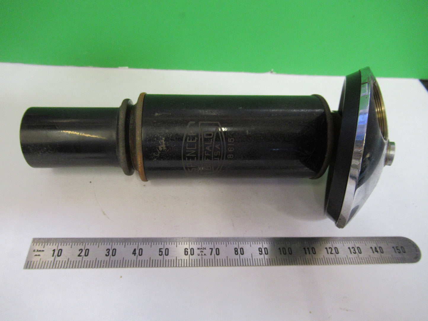 ANTIQUE BRASS SPENCER AO TUBUS + NOSEPIECE MICROSCOPE PART AS PICTURED V1-A-16