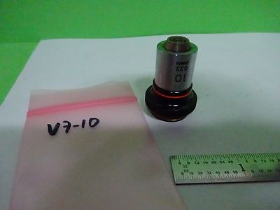 MICROSCOPE PART OBJECTIVE OLYMPUS JAPAN 10X OPTICS AS IS BIN#V7-10