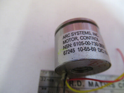 ARC SYSTEMS NSN 6105-00-730-3928 MOTOR GEAR AIRCRAFT PART AS PICTURED &F6-A-83