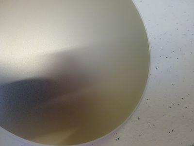 Rare Sapphire Wafer Coated with Platinum + Strontium Titanate