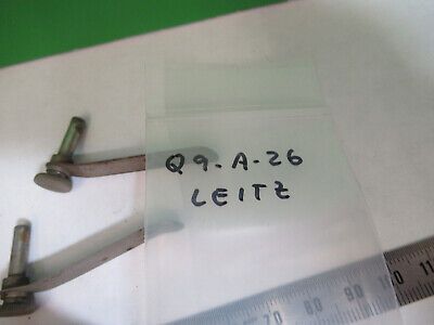 pair clips for ANTIQUE ERNST LEITZ MICROSCOPE PART AS PICTURED &Q9-A-26