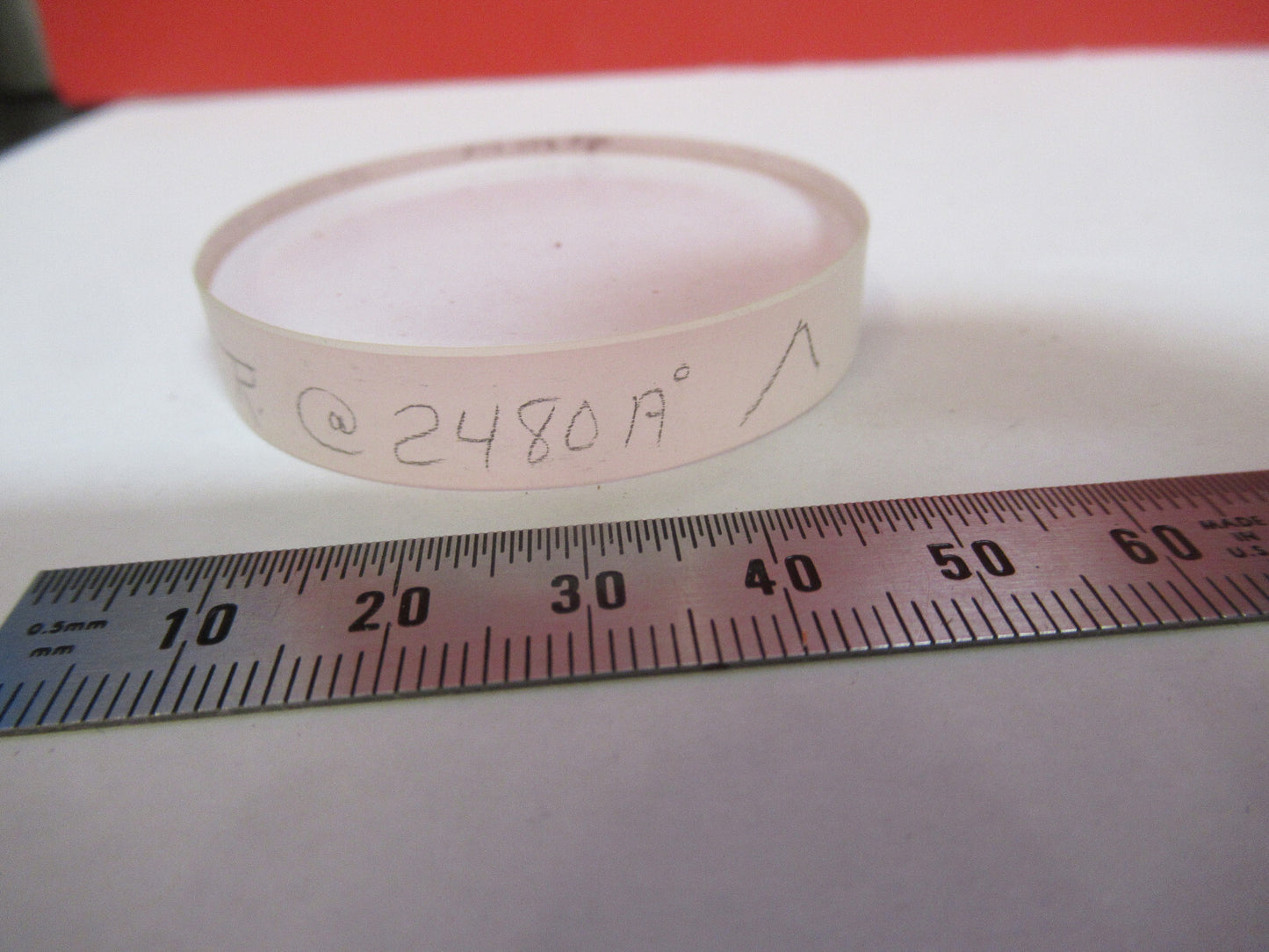 Optical Flat Coated UV Lens 248 nm Ultraviolet Laser Optics