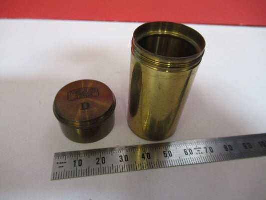 Empty Carl Zeiss AG Germany Brass Objective Canister Microscope Part