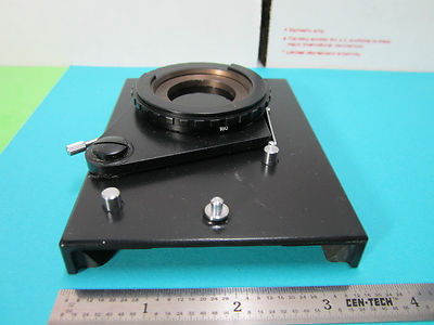 MICROSCOPE PART POLARIZER INSERT GERMANY POLARIZED OPTICS AS PICTURED BIN#B6-04