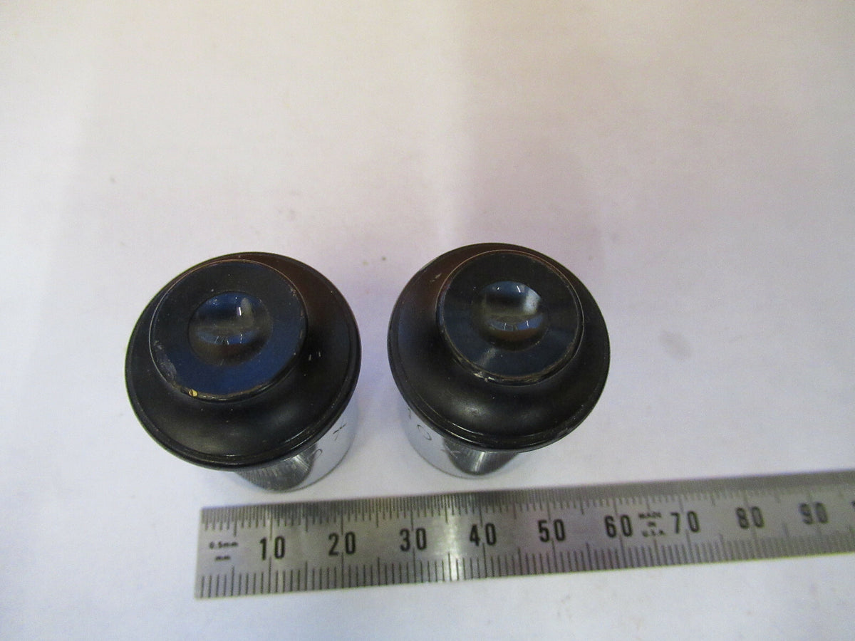 Antique Pair Bausch & Lomb Eyepiece 10x Lens Microscope Part