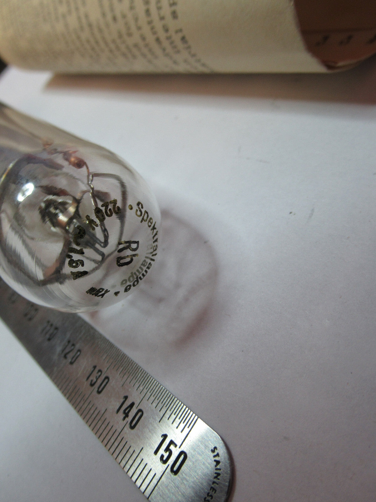 OPTICAL OSRAM GERMANY Rb RUBIDIUM SPECTRAL LAMP OPTICS  AS PICTURED X8-FT-75