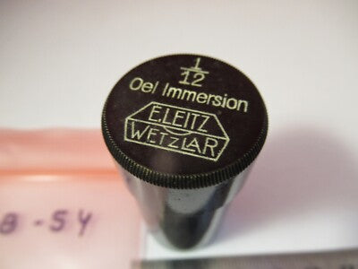 LEITZ GERMANY EMPTY OBJECTIVE CONTAINER 1/12 MICROSCOPE PART AS PICTURED &8-B-54