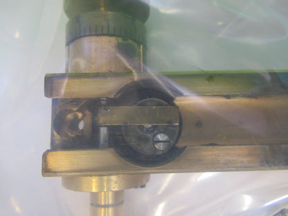 ANTIQUE BRASS LEITZ GERMANY STAGE KNOBS MICROSCOPE PART AS PICTURED Y4-FT-95