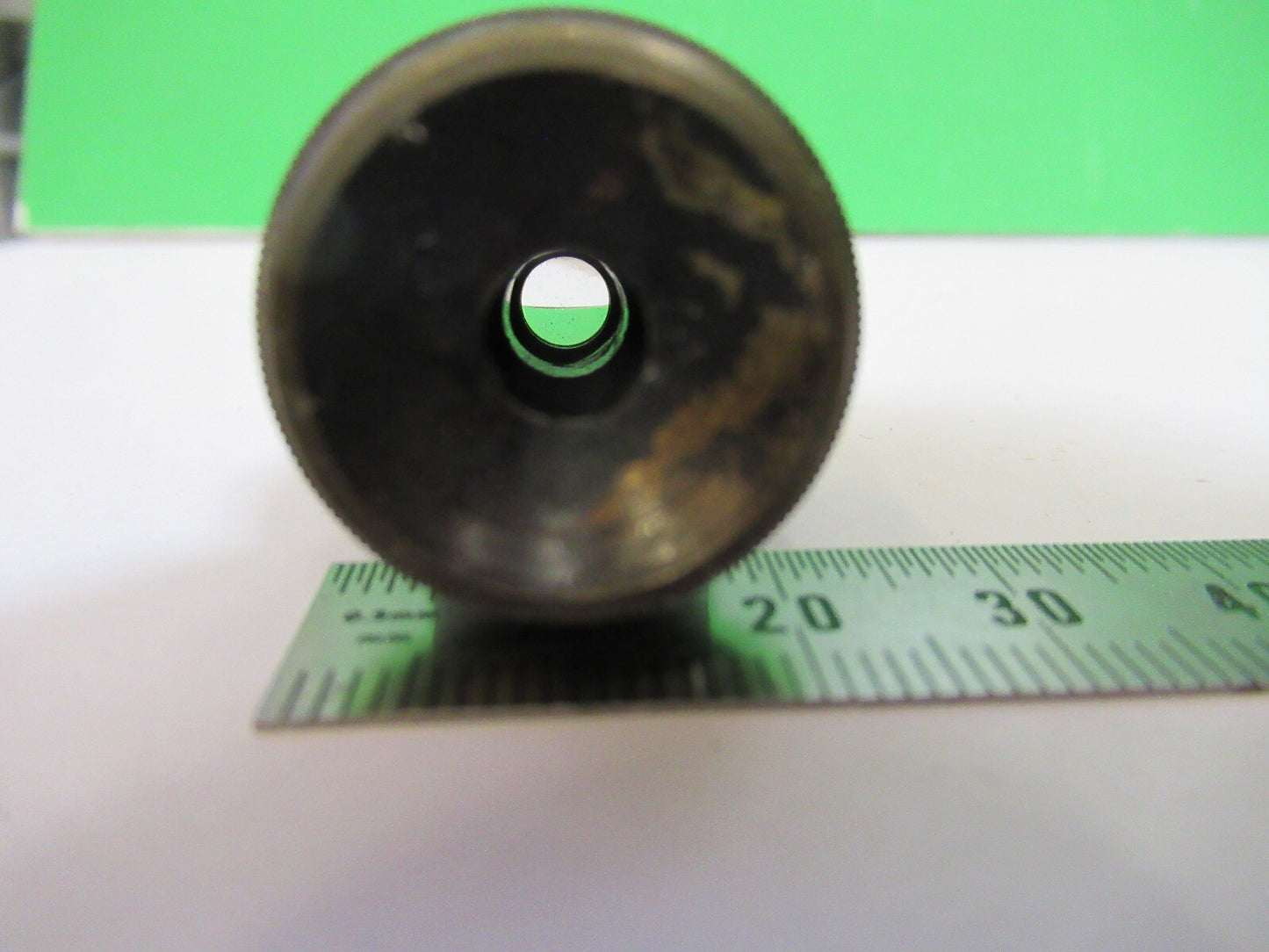 RUSTY ANTIQUE BRASS SPENCER OBJECTIVE MICROSCOPE PART AS PICTURED &H9-A-45
