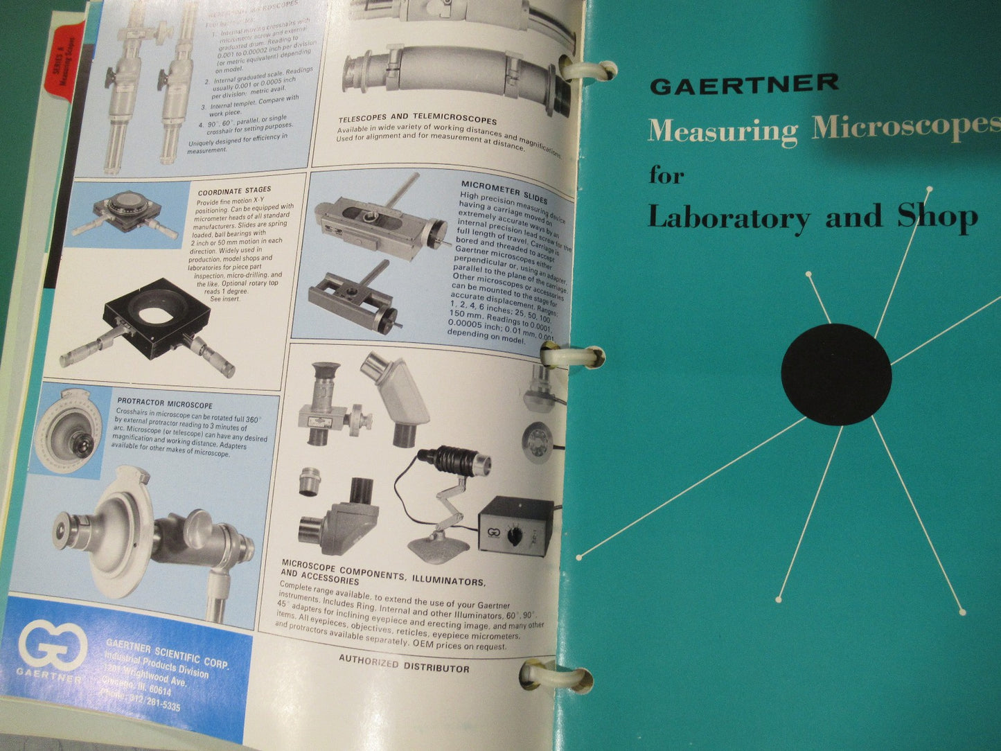 GAERTNER 1977 CATALOG PRICE LIST BROCHURES MICROSCOPE PART AS PICTURED Biblio