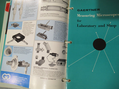 GAERTNER 1977 CATALOG PRICE LIST BROCHURES MICROSCOPE PART AS PICTURED Biblio