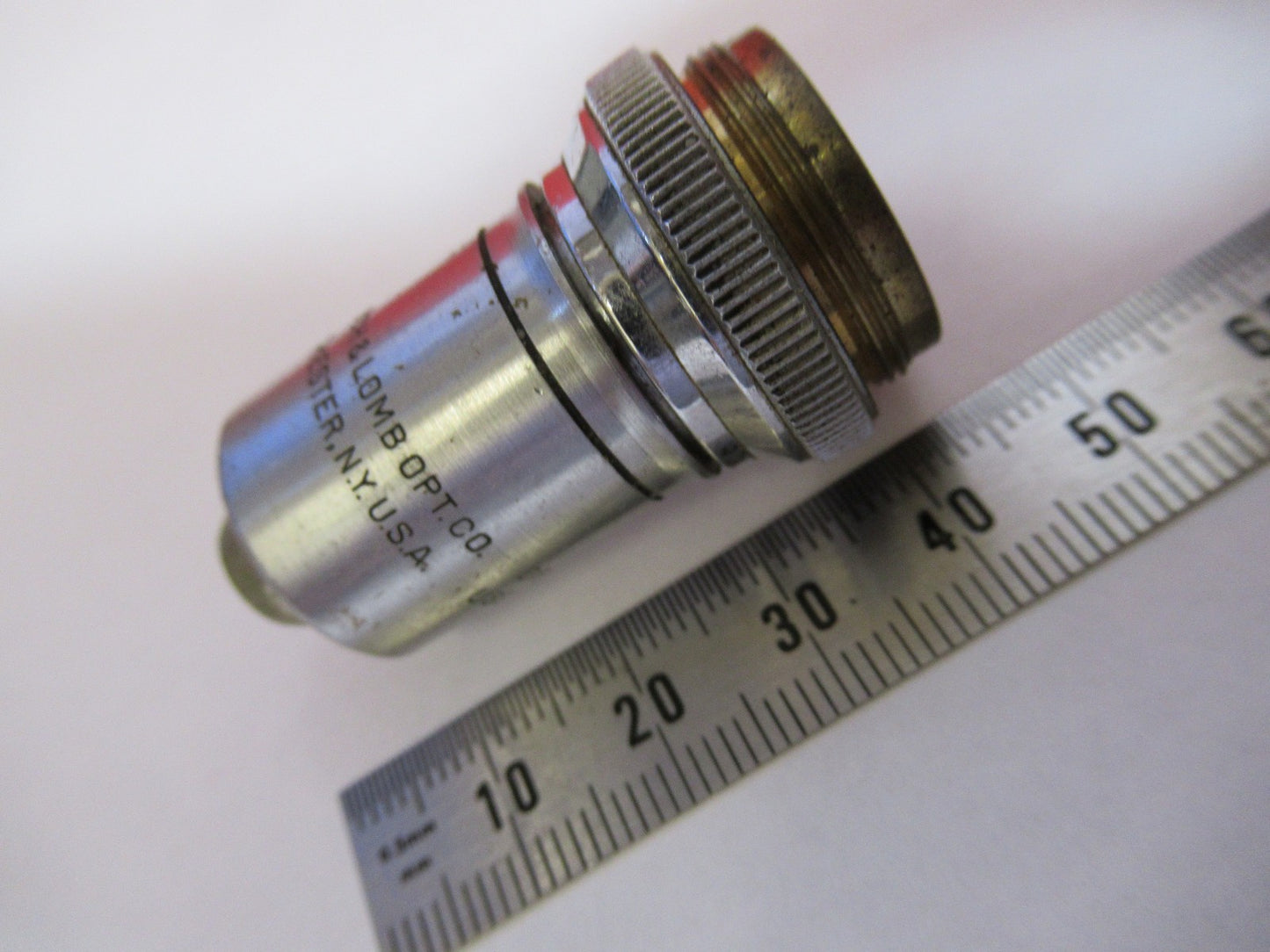 BAUSCH LOMB 40X    /215mm OBJECTIVE LENS MICROSCOPE PART AS PICTURED T8-B-17
