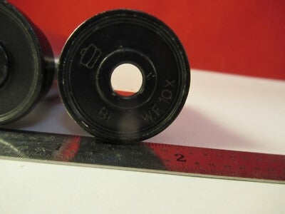 PAIR EYEPIECE TIYODA 10X MICROSCOPE PART OPTICS AS PICTURED &1E-B-26