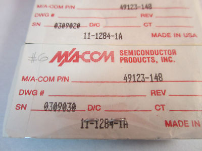 LOT 3 EA MACOM SEMICONDUCTOR 49123-148 ?? BIN#5M