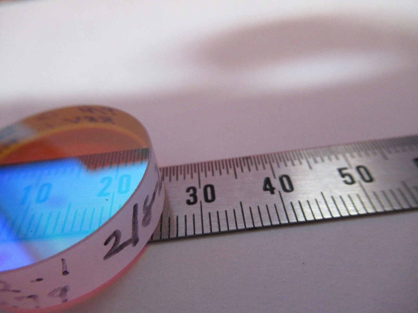 OPTICAL FLAT COATED FUSED SILICA 532nm HP LASER OPTICS AS PICTURED Q2-27