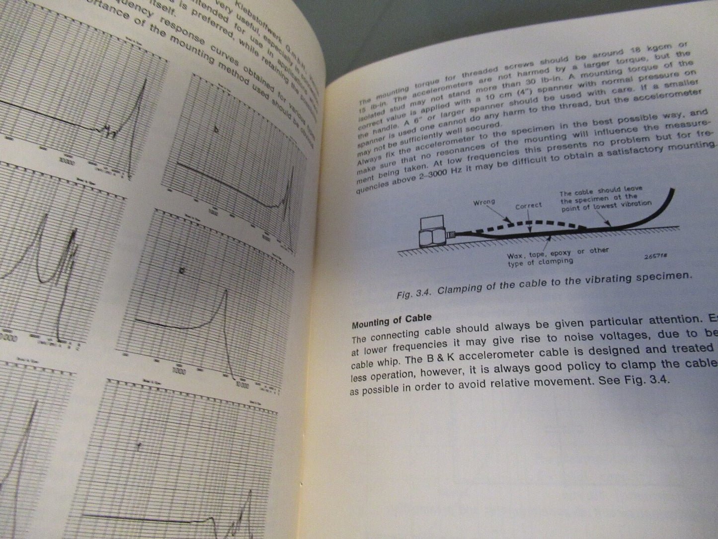 Vintage Technical Manual Book Brüel & Kjær 1971 Model 4319 4323