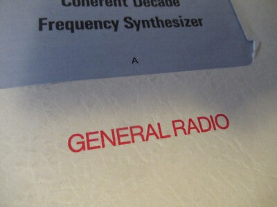 VINTAGE MANUAL GENERAL RADIO 1168 FREQUENCY SYNTHESIZER 1971 AS PICTURED