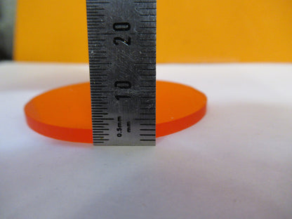 OPTICAL ex-NASA COATED ORANGE FILTER LENS PRO LASER OPTICS AS PICTURED Y1-A-24