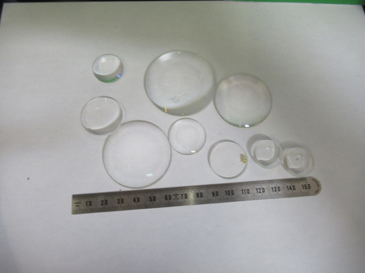 Optical Microscope Lot Lenses Convex Concave Optics