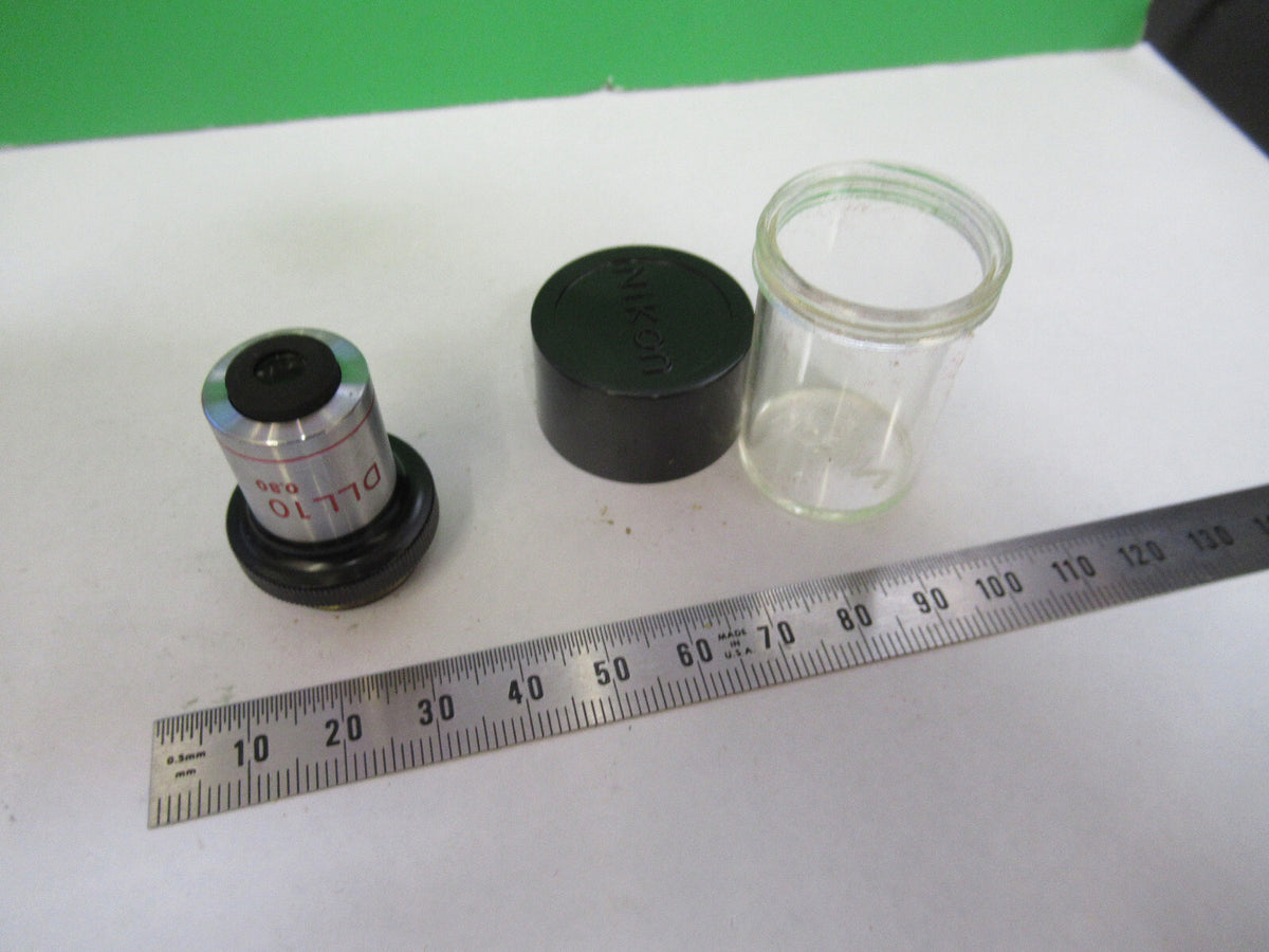 NIKON JAPAN OBJECTIVE DLL 10X PHASE MICROSCOPE PART AS PICTURED &G2-A-99