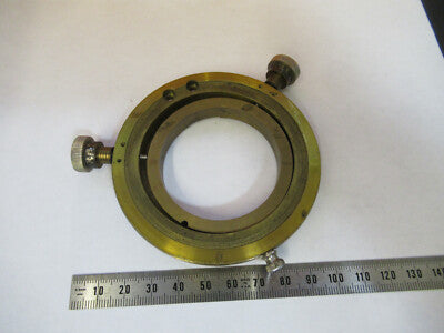 ANTIQUE BAUSCH LOMB BRASS STAGE TABLE HOLDER MICROSCOPE PART AS PICTURED P6-A-89