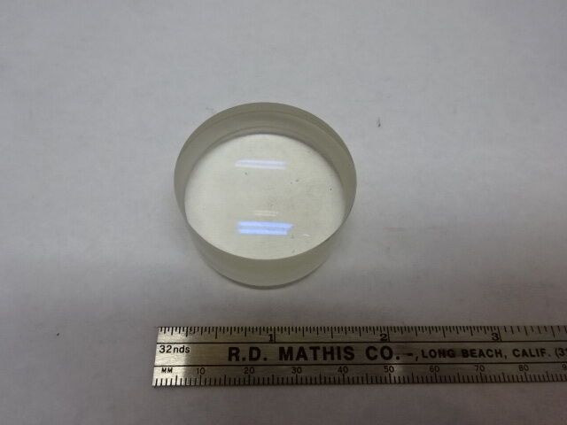 THICK LENS BI CONVEX GLASS OPTICS MICROSCOPE PART AS IS &83-28