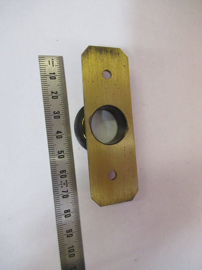 ANTIQUE BRASS COMPRESSORIUM STAGE LONDON MICROSCOPE PART AS PICTURED F8-A-24