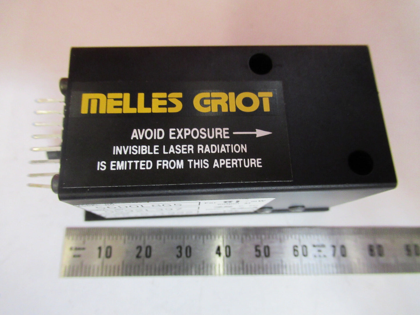 OPTICAL MELLES GRIOT LASER DIODE 80 mW NOS OPTICS AS PICTURED  S4-B-86