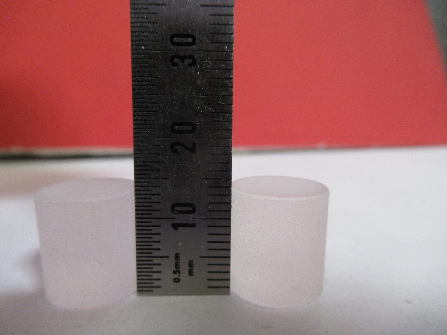 Optical Lot 2 Ea Cylinder Frosted BK7 Glass Preform Optics