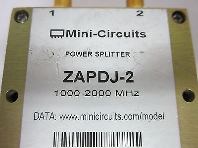 MINI CIRCUITS ZAPDJ-2 POWER SPLITTER 2GHz RF MICROWAVE FREQUENCY BIN#J6-19