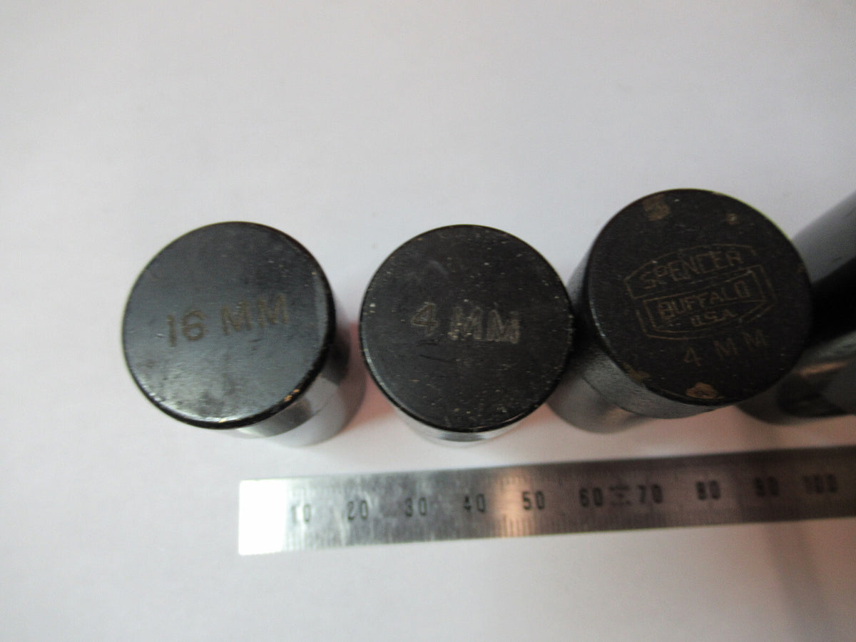 ANTIQUE LOT OBJECTIVE CANISTERS MICROSCOPE PART OPTICS AS PICTURED X3-B-63