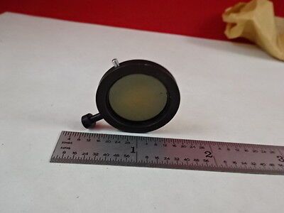 MICROSCOPE PART POLARIZER MOUNTED [burnt center] OPTICS AS IS BIN#P1-C-12